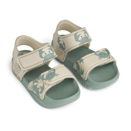 Liewood | Blumer sandalen Crab | Sandy Peppermint