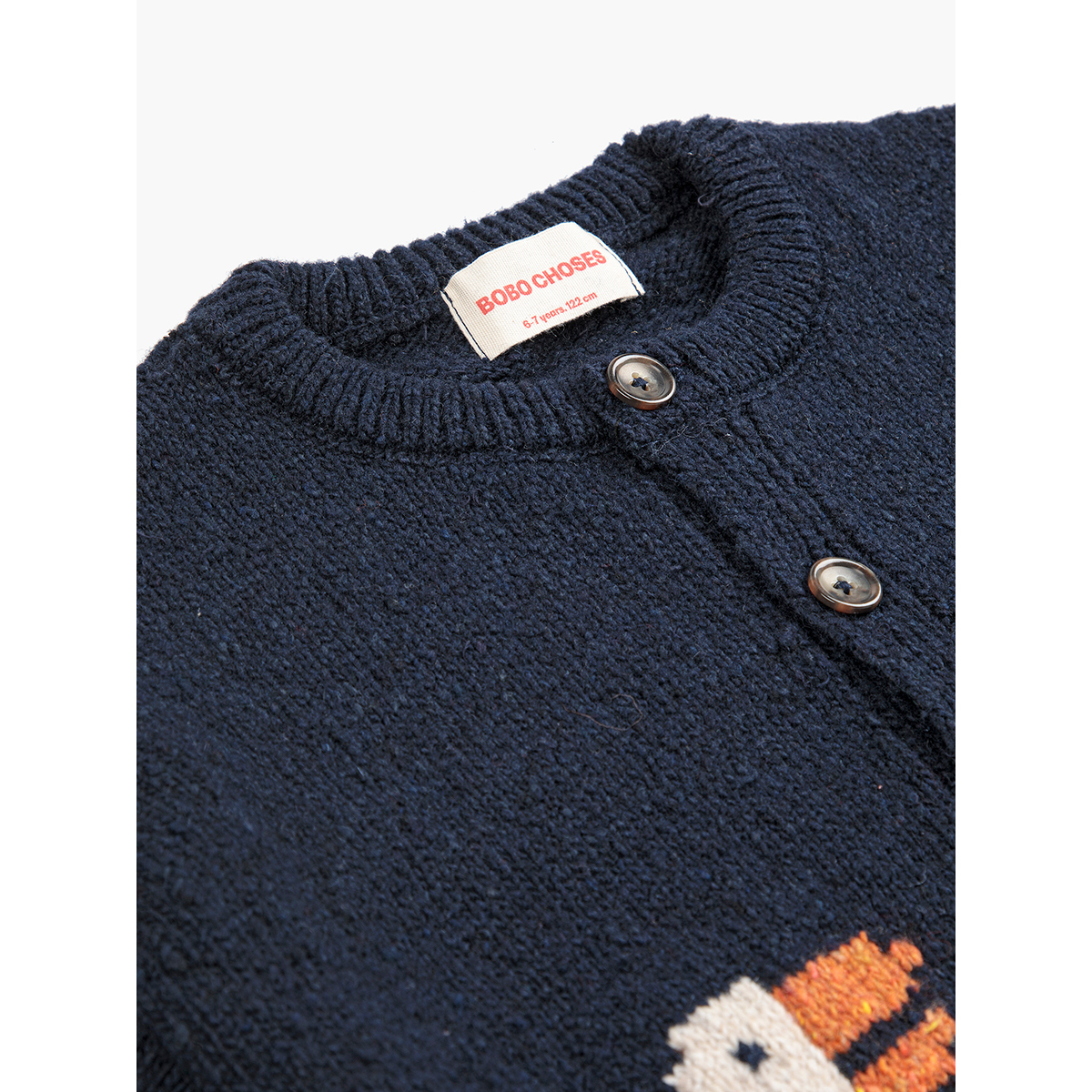 Bobo Choses Gebreid wollen vest La Oca