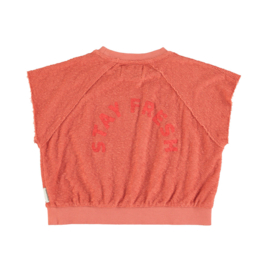 Piupiuchick | Mouwloze sweater met appel print (met rugprint)