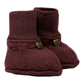 Mikk-line wollen babyslofjes  -  Rum Raisin