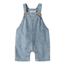 Lil Atelier Funda korte denim baby tuinbroek