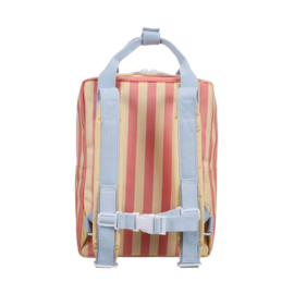 Sticky Lemon Backpack Medium - Wonders-  Stripes Coral Pink + Sandy Yellow