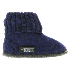 Bergstein | Cozy wollen pantoffels donkerblauw