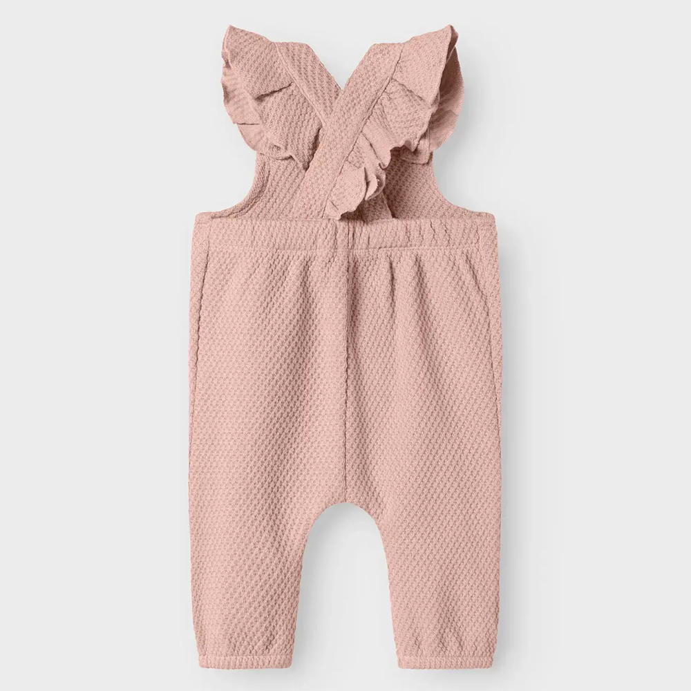 Lil Atelier newborn Noella sweat overall  -   Cameo Rose