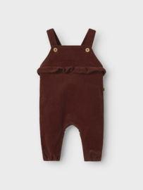 Lil Atelier Obert Corduroy Baby Overall  -  Hot Chocolate