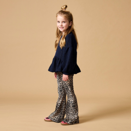 Petit Blush Ruffle Sweater -  Blue Lurex