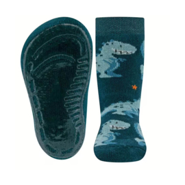Ewers | Antislip soksloffen Blauw Dino