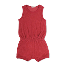 Phil & Phae | Frotté playsuit slub | Deep coral