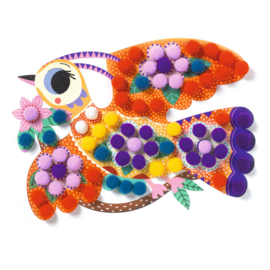 Djeco Pompons Collages Vogels DJ00070 | 3-6 jaar