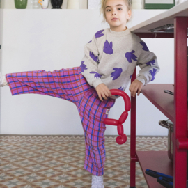 Lotiekids Geruite Corduroy broek  -  Fuchsia