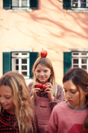 Piupiuchick | Peter Pan kraag blouse roze gebloemd