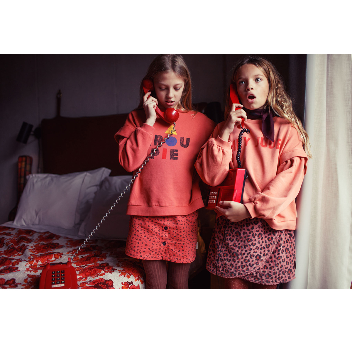 Piupiuchick Roze Corduroy rok -  Animal Print