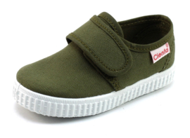 Cienta | Canvas klittenbandschoen | Khaki