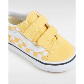 Vans Kids kindersneakers TD Old Skool V Checkerboard - Medium Yellow