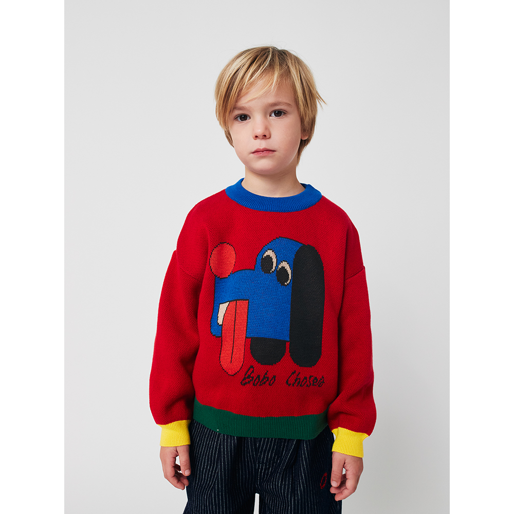 Bobo Choses Doggy Mate Jacquard Jumper