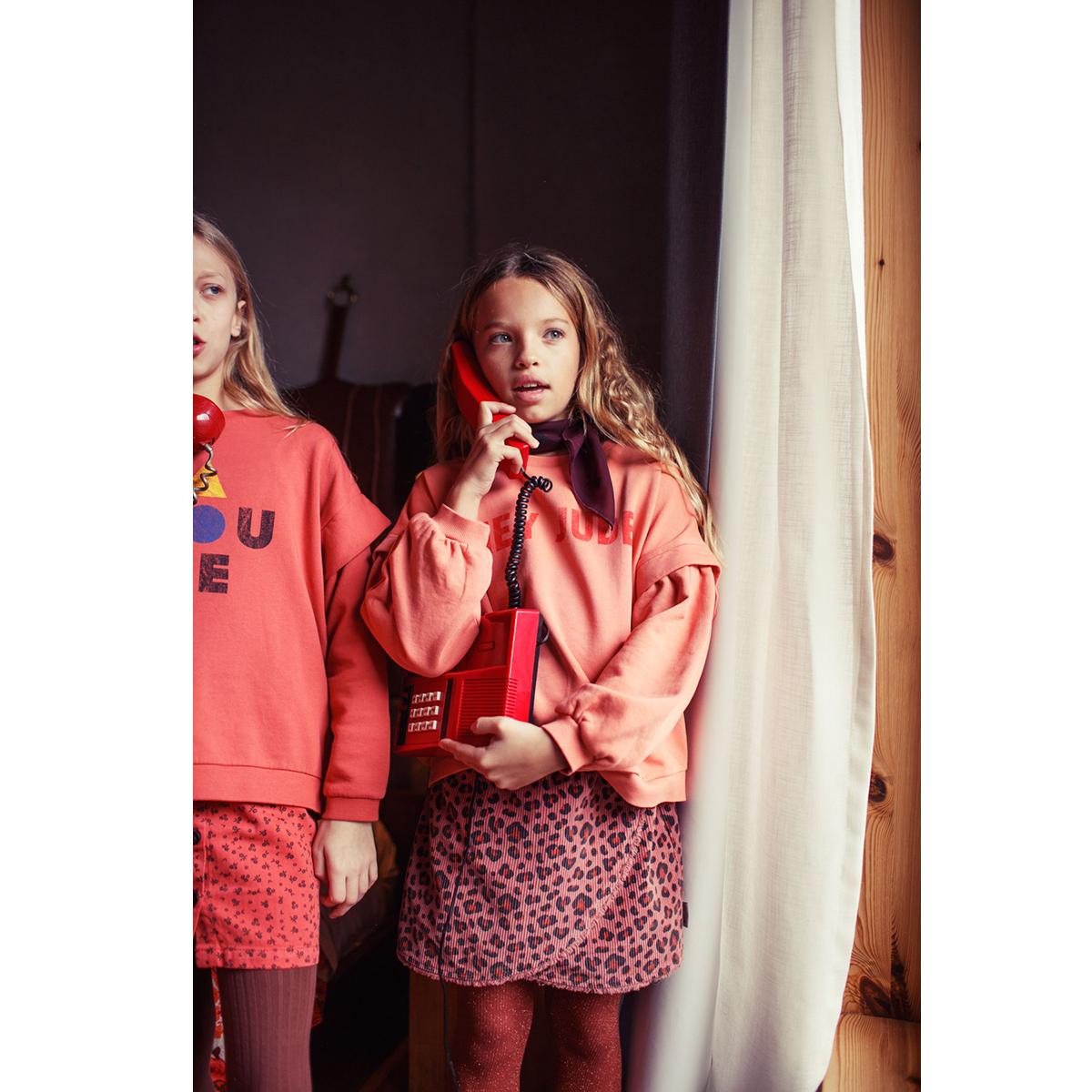 Piupiuchick Roze Corduroy rok -  Animal Print