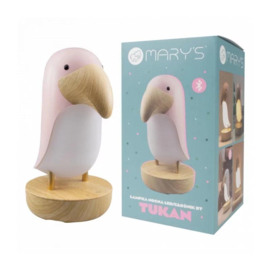 Mary 's | Oplaadbare Bluetooth speaker en LED lamp Toekan roze