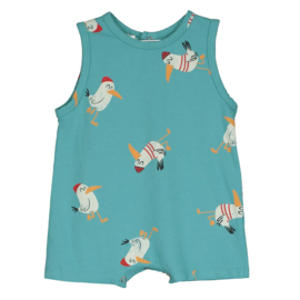 Lotiekids summer baby playsuit Seagulls - Pacific Blue