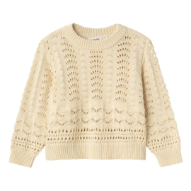 Lil Atelier | Lale knit | Gebreide trui Bleached Sand