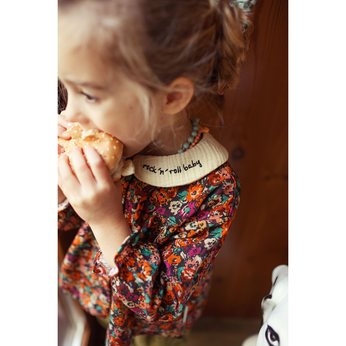 Piupiuchick Blouse  met Peter Pan kraag -  Flowers