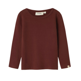 Lil Atelier Thora Hir Longsleeve Top  -  Hot Chocolate
