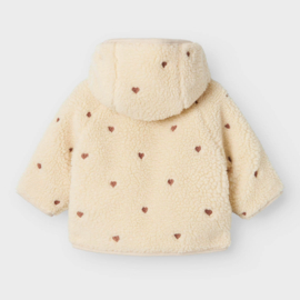 Lil Atelier |  Newborn | Nalo loose Sherpa Jacket | Sandshell