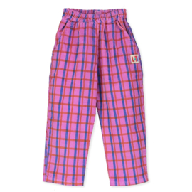 Lotiekids Geruite Corduroy broek  -  Fuchsia