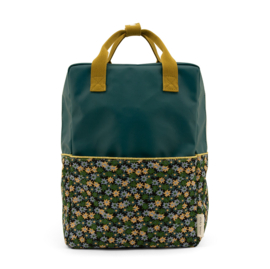 * Sticky Lemon * backpack large | golden | edison teal + flower field green