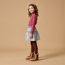 Petit Blush Turtle Neck  -  Winter Flowers A.O.P.