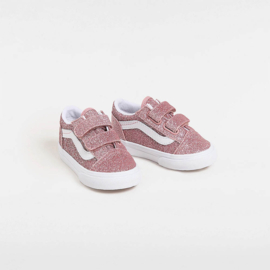Vans Kids kindersneakers TD Old Skool V - Glitter Rose Gold