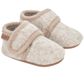Enfant | Wollen babypantoffels | Sand Melange 2060