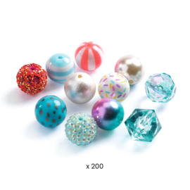 Djeco | Bubble beads zilver | 4-8 jaar