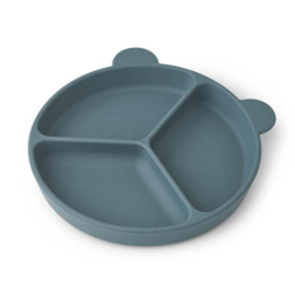 Liewood  Stacy vakjesbord met zuignap | Whale Blue