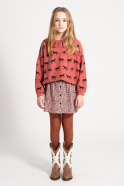 Piupiuchick | Sweatshirt  | Oud roze met paardjes