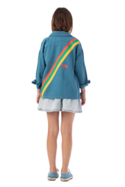 Piupiuchick | Blauw jasje met multicolor strepen