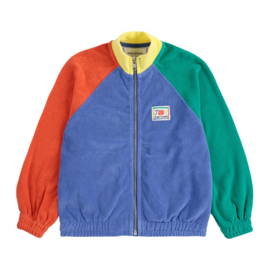 Bobo Choses Smiling Color Block terry zipped sweatshirt