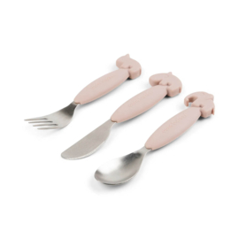 Done By Deer | Easy grip kinderbestek Deer roze