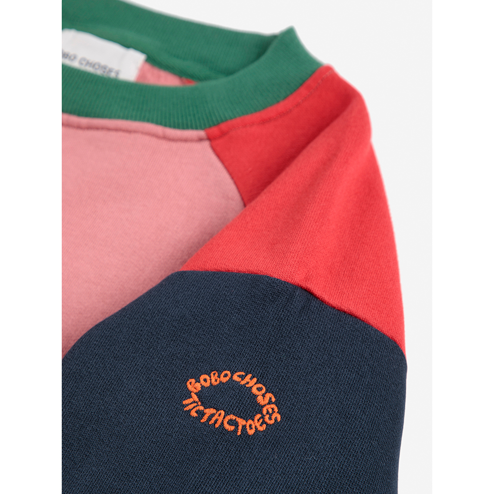 Bobo Choses Tic Tac Toe Color block sweatshirt