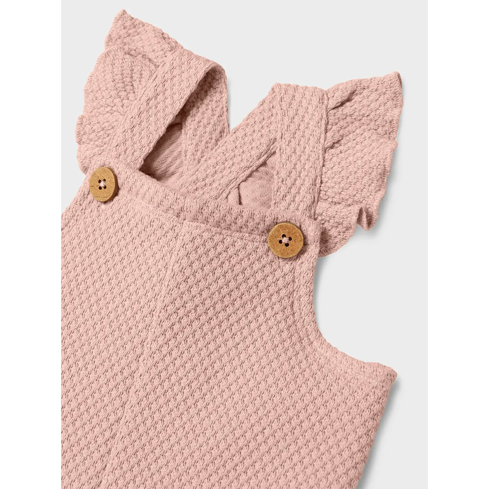 Lil Atelier newborn Noella sweat overall  -   Cameo Rose