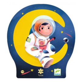 Djeco Silhouet puzzel Astronout op de Maan DJ07301 | 4+