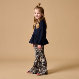 Petit Blush Bowie Flared Pants  -  Leopard