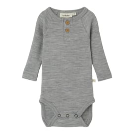 Lil Atelier | Newborn | Fable (merino) wollen body | Grijs