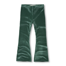 Sproet & Sprout | Flare pants Velvet groen | Evergreen