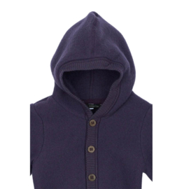Mikk-line | Wollen babypak met capuchon | Nightshade