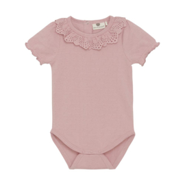 Enfant roze body met broderie