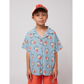 Bobo Choses Morning Egg all over denim shirt