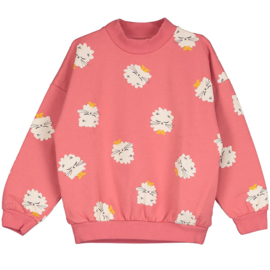 Lotiekids | Sweater | Coral met a.o.p. Kittens in Boots