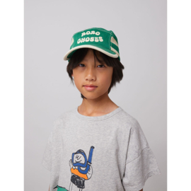 Bobo Choses Green Stripes cap
