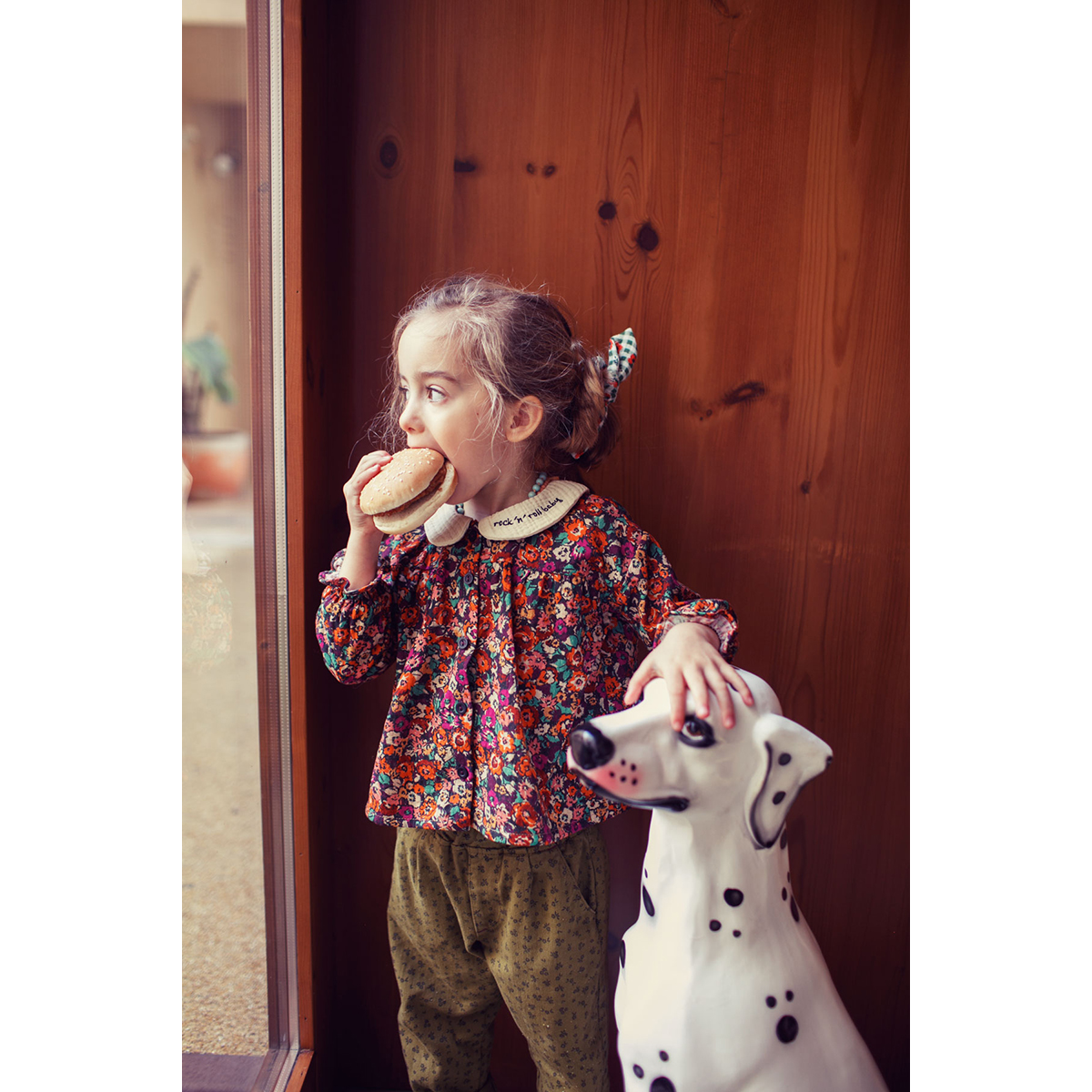 Piupiuchick Blouse  met Peter Pan kraag -  Flowers