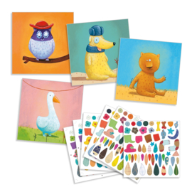 Djeco Creatief met Stickers Dieren - DJ08932 - 3-6 jaar